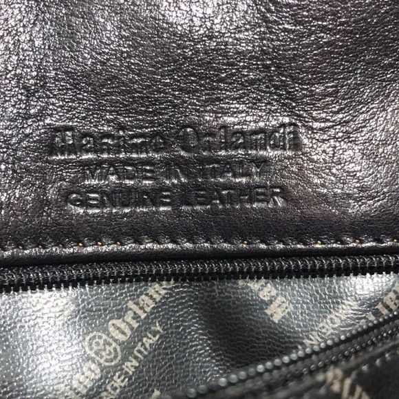 MARINO ORLANDI Black/ Brown Shoulder Leather Bag - Picture 11 of 13